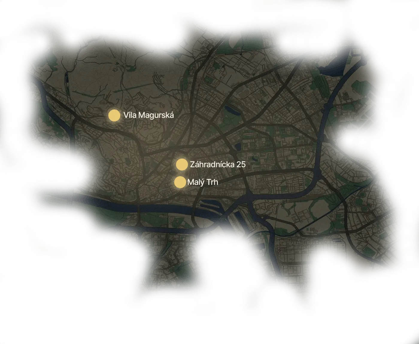 Mapa projektov v Bratislave